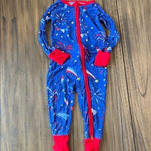 Little Sleepies Blue Fireworks Kids Footie